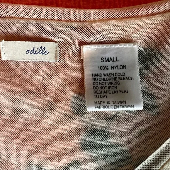 Anthropologie Floral V-Neck Long Sleeve Mesh Top - Picture 4 of 6